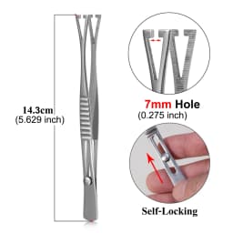 1pc 316L Stainless Steel Piercing Forceps Clamps Pliers for Nose Ear Belly Navel Lip Professional Body Piercing Supplies Tool