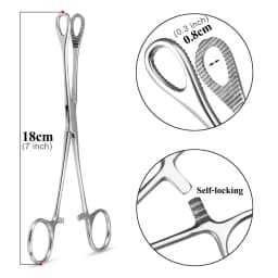 1pc 316L Stainless Steel Piercing Forceps Clamps Pliers for Nose Ear Belly Navel Lip Professional Body Piercing Supplies Tool