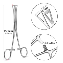 1pc 316L Stainless Steel Piercing Forceps Clamps Pliers for Nose Ear Belly Navel Lip Professional Body Piercing Supplies Tool