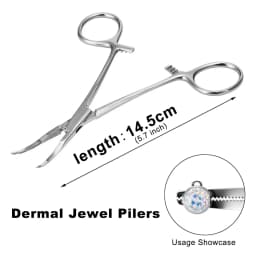 1pc 316L Stainless Steel Piercing Forceps Clamps Pliers for Nose Ear Belly Navel Lip Professional Body Piercing Supplies Tool