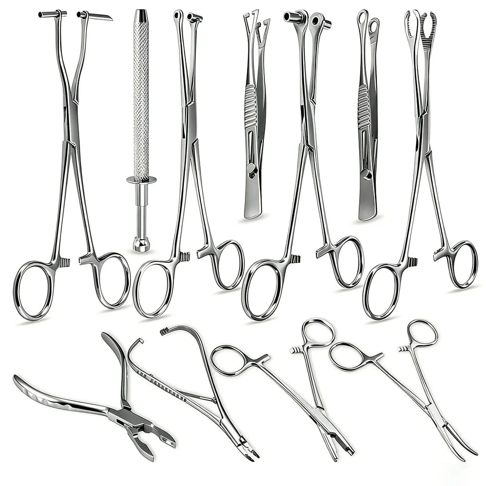 1pc 316L Stainless Steel Piercing Forceps Clamps Pliers for Nose Ear Belly Navel Lip Professional Body Piercing Supplies Tool