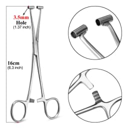 1pc 316L Stainless Steel Piercing Forceps Clamps Pliers for Nose Ear Belly Navel Lip Professional Body Piercing Supplies Tool