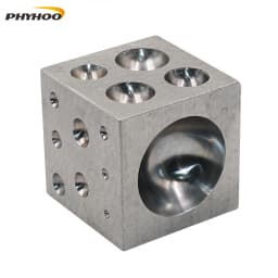 PHYHOO Dapping Block Square with Polished High Carbon Steel Cavities Bell Making Punching Tools Jewelry Making Tools