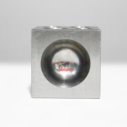 PHYHOO Dapping Block Square with Polished High Carbon Steel Cavities Bell Making Punching Tools Jewelry Making Tools