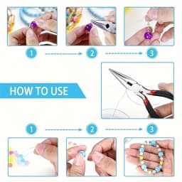 DIY Jewelry Making Tool Set 8pcs Handmade Pliers, Scissor, Tweezers, Jump Ring Opener, Suitable For Jewelry Handmade Pracise