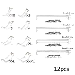 8/12/34 Pcs/Set Silicone Invisible Clear Ring Size Adjuster Guard Tightener Resizing Jewelry Tools Resizer Loose Rings