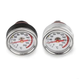 157F M20x1.5 Oil Temp Temperature Gauge Filler Caps for Motorcycle 0-200℃ Black/Silver