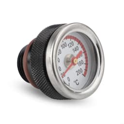 157F M20x1.5 Oil Temp Temperature Gauge Filler Caps for Motorcycle 0-200℃ Black/Silver