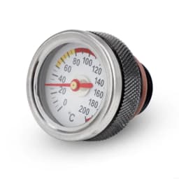 157F M20x1.5 Oil Temp Temperature Gauge Filler Caps for Motorcycle 0-200℃ Black/Silver