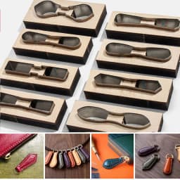 8Pcs DIY Keychain Scrapbook Embossing Wooden Die Cutting Leather Mold Art Crafts N84D