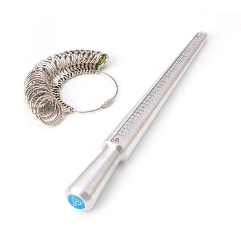Ring Sizer Measuring Tool Set Including Ring Sizer Mandrel Finger Sizing Guage Ring Sizer Adjuster for Jewelry Making
