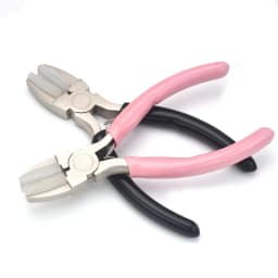 Double Nylon Jaw Pliers Jewelry Plier Flat Nose Pliers Wire Straightentener Craft and Jewelry Tool Kit for Jewelry Making