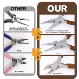 8Pcs Professional Plier Supplies Set Jewelry Making Pliers Tools Kit for Jewelry Making DIY Craft Repair Wire Wrapping Beading
