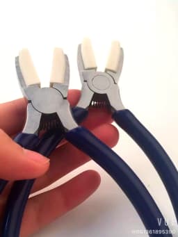 Nylon Jaw Pliers Carbon Steel Craft Plat Nose Pliers DIY Tools For Beading, Looping, Shaping Wire, Jewelry Making