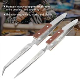 Jewelry Soldering Tweezers Straight Curved Tip Selflock Welding Tweezer Cross Locking Jewelry Making Tool Equipment for Jeweler