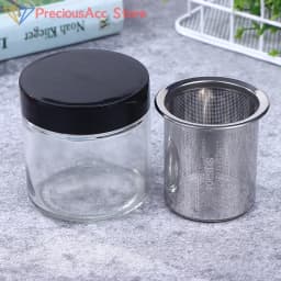 Jewelry Glass Cleaning Pot With Dustproof Lid For Watchmaker For Beads Necklace Rings Cleaning Jar Diamond Washing Cup