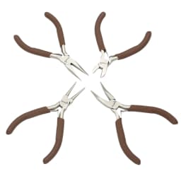 1 Piece Jinggong Carbon Steel Coffee Color Multifunctional Hand Tools Jewelry Pliers Equipment Round Nose End Cutting Wire Plier