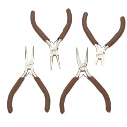 1 Piece Jinggong Carbon Steel Coffee Color Multifunctional Hand Tools Jewelry Pliers Equipment Round Nose End Cutting Wire Plier