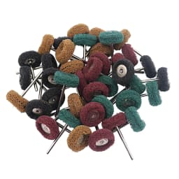 40pcs of 2.35mm/3mm Shank Nylon Fiber Buffing Wheel Scouring Pad Grinding Head T Shape Mini Drill Abrasive Brush Polishing Wheel