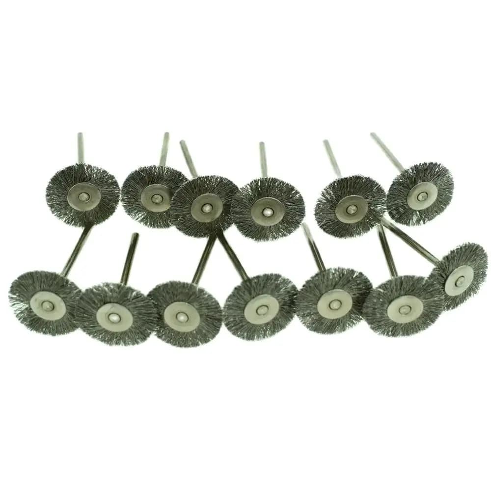 100pcs 22MM Steel Wire Wheel Brushes Metal Rust Removal Dremel Accessories Shank 2.35MM