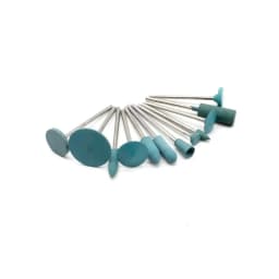 12 Pieces Rubber Polishing Wheels Jewellery Buffing Abrasive Wheel 2.35 Shank Multi Purpose Grinding Head Kit Jewelry Tools