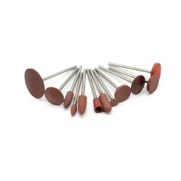 12 Pieces Rubber Polishing Wheels Jewellery Buffing Abrasive Wheel 2.35 Shank Multi Purpose Grinding Head Kit Jewelry Tools