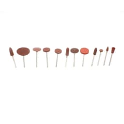 12 Pieces Rubber Polishing Wheels Jewellery Buffing Abrasive Wheel 2.35 Shank Multi Purpose Grinding Head Kit Jewelry Tools