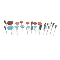 12 Pieces Rubber Polishing Wheels Jewellery Buffing Abrasive Wheel 2.35 Shank Multi Purpose Grinding Head Kit Jewelry Tools