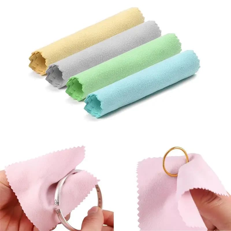 50pcs Silverware Polishing Cloth Soft Cleaning Polishing Cloth Clean Wipe Wiping Cloth For Silver Gold Jewelry Tools Equipments