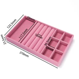 1Pcs/Lot Velvet Jewelry Display Tray Multiple Styles Portable Ring Earrings Necklace Organizer Box Drawer Jewellery Organizers