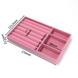 1Pcs/Lot Velvet Jewelry Display Tray Multiple Styles Portable Ring Earrings Necklace Organizer Box Drawer Jewellery Organizers