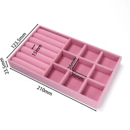 1Pcs/Lot Velvet Jewelry Display Tray Multiple Styles Portable Ring Earrings Necklace Organizer Box Drawer Jewellery Organizers