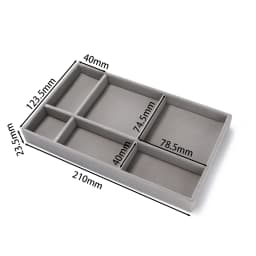 1Pcs/Lot Velvet Jewelry Display Tray Multiple Styles Portable Ring Earrings Necklace Organizer Box Drawer Jewellery Organizers