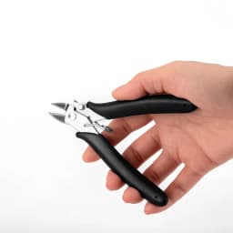 4.6 inch Carbon Steel Micro Cutter Flush Wire Cutters with Lock Flush Diagonal Cutting Pliers Cut Jewelers Tools for Electronic