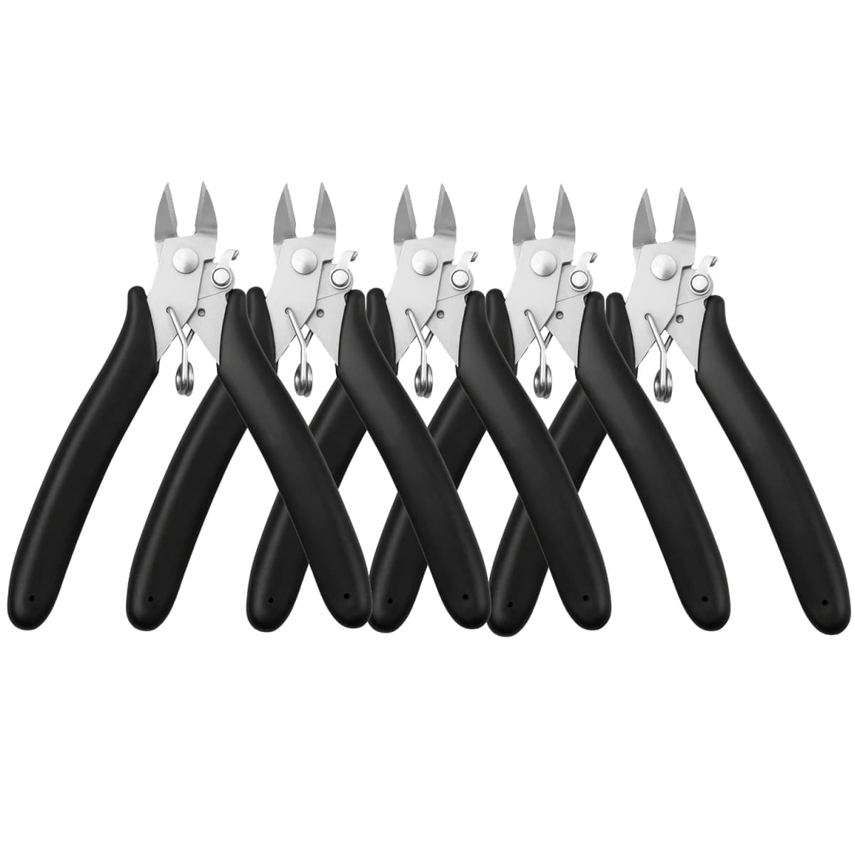 4.6 inch Carbon Steel Micro Cutter Flush Wire Cutters with Lock Flush Diagonal Cutting Pliers Cut Jewelers Tools for Electronic