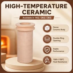 TOOLTOS 1KG 2KG 3KG Ceramic Melting Crucible for Electric Furnace Copper Aluminum Brass Bronze Metal Casting Foundry