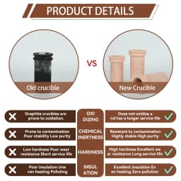 TOOLTOS 1KG 2KG 3KG Ceramic Melting Crucible for Electric Furnace Copper Aluminum Brass Bronze Metal Casting Foundry