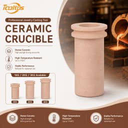 TOOLTOS 1KG 2KG 3KG Ceramic Melting Crucible for Electric Furnace Copper Aluminum Brass Bronze Metal Casting Foundry