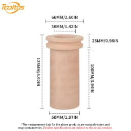 TOOLTOS 1KG 2KG 3KG Ceramic Melting Crucible for Electric Furnace Copper Aluminum Brass Bronze Metal Casting Foundry