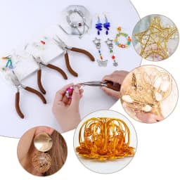 Jewelry Pliers Professional Jewelry Making Tools Needle Nose Pliers Round Wire Cutters for Supplies Wrapping DIY Crafts Beading