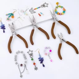 Jewelry Pliers Professional Jewelry Making Tools Needle Nose Pliers Round Wire Cutters for Supplies Wrapping DIY Crafts Beading