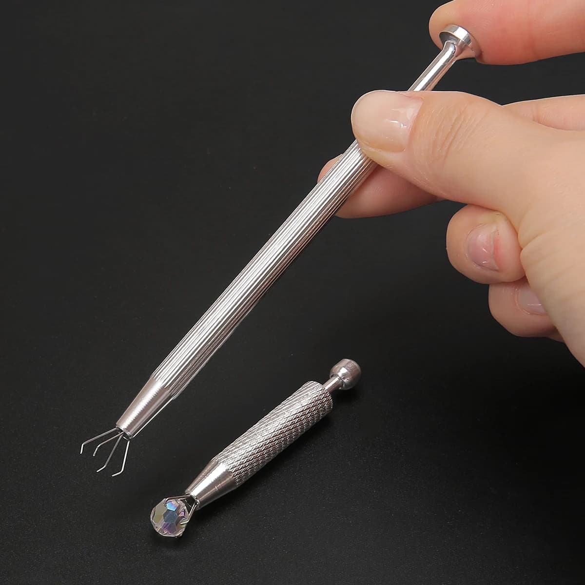 1PC Piercing Ball Grabber Tool Pick Up Tools Claw Beads Tweezers Screw Balls Bead Holder Gems Prong tools
