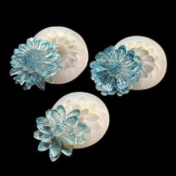 4Pcs Flower Epoxy Resin Mold Kits Camellia Rose Turnsole Silicone Mold Jewelry Making Charms DIY Silica Molds Crafts