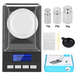 Digital Jewelry Scale Gem Scale Plastic Mini Portable High Accuracy 0.001g Jewelry Scale with LED Digital Display