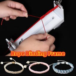 19.8x4.5x8cm Bracelet Weaving Loom Braiding Frame Plastic Handmade Fixed Tool for DIY Braided Rope Artifacts Bracelet Red Rope