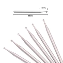 6 Pieces Tungsten Steel Burs Ball Head Shaped Jewellery DIY Carving Bur Olive Amber Wood Mill Router Bit Jewelry Engraving Tools