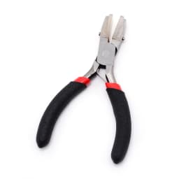 PandaHall Carbon Steel Nylon Jaw Pliers Flat Nose Pliers with Snipe Covers Jewelry Making Tools 160x60x17mm