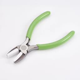 PandaHall Carbon Steel Nylon Jaw Pliers Flat Nose Pliers with Snipe Covers Jewelry Making Tools 160x60x17mm