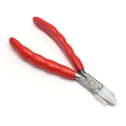 PandaHall Carbon Steel Nylon Jaw Pliers Flat Nose Pliers with Snipe Covers Jewelry Making Tools 160x60x17mm