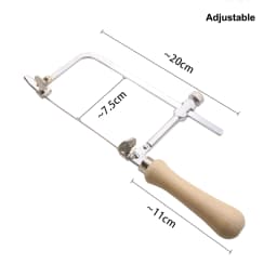 Wooden Handle Saw Bow for Jewellery DIY Craft Working Adjustable U Shape Saw Frame Jewelry Cutting Tools